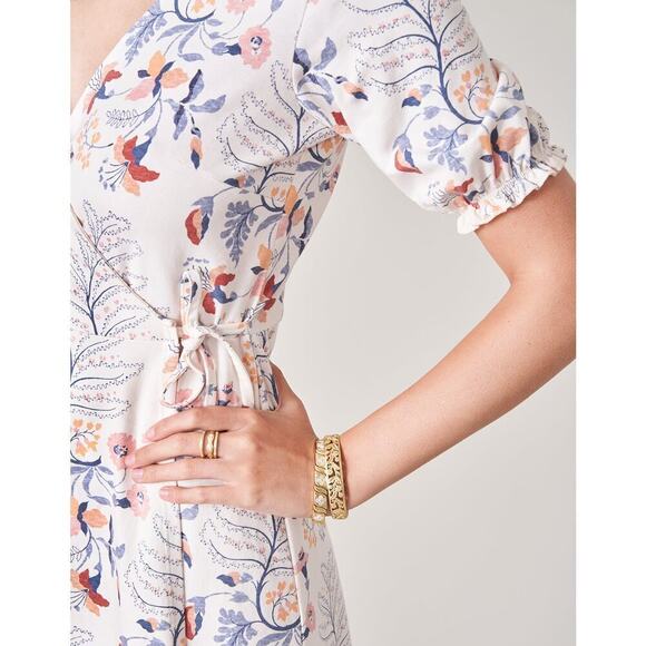 Spartina 449 Bevin Wrap Dress Bellinger Floral Branch Size XS - Picture 3 of 11